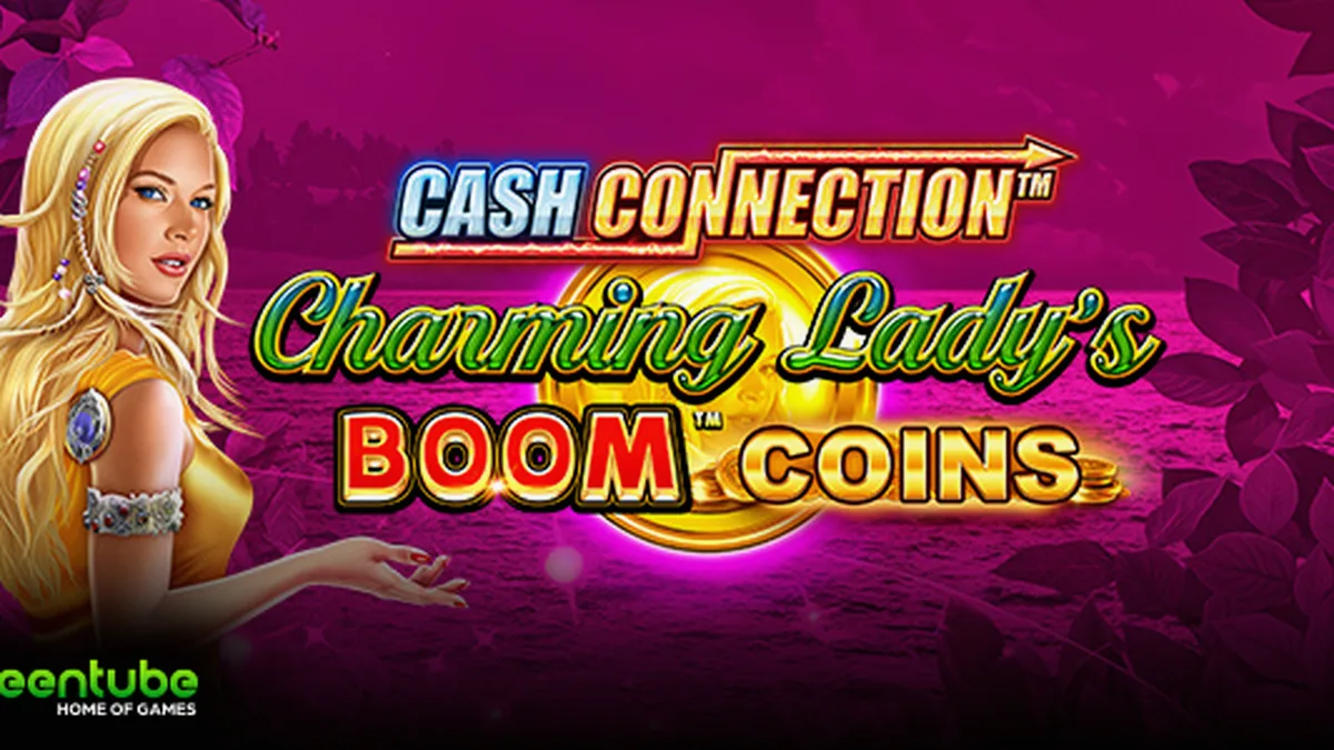 Cash Connection Charming Lady's Boom Coins slot machine interface